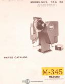 Milford 63 & 64, Riveter Machine, Parts Manual